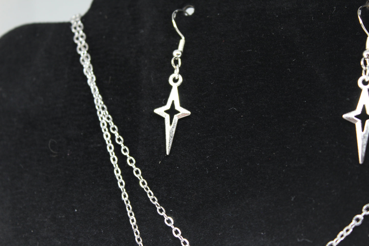Rose Quartz & Silver Star Jewelry Set