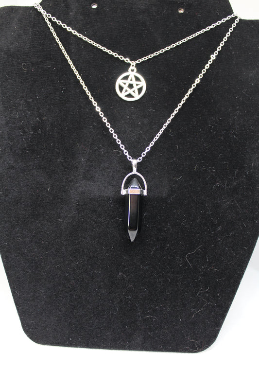 Obsidian Dual Necklace