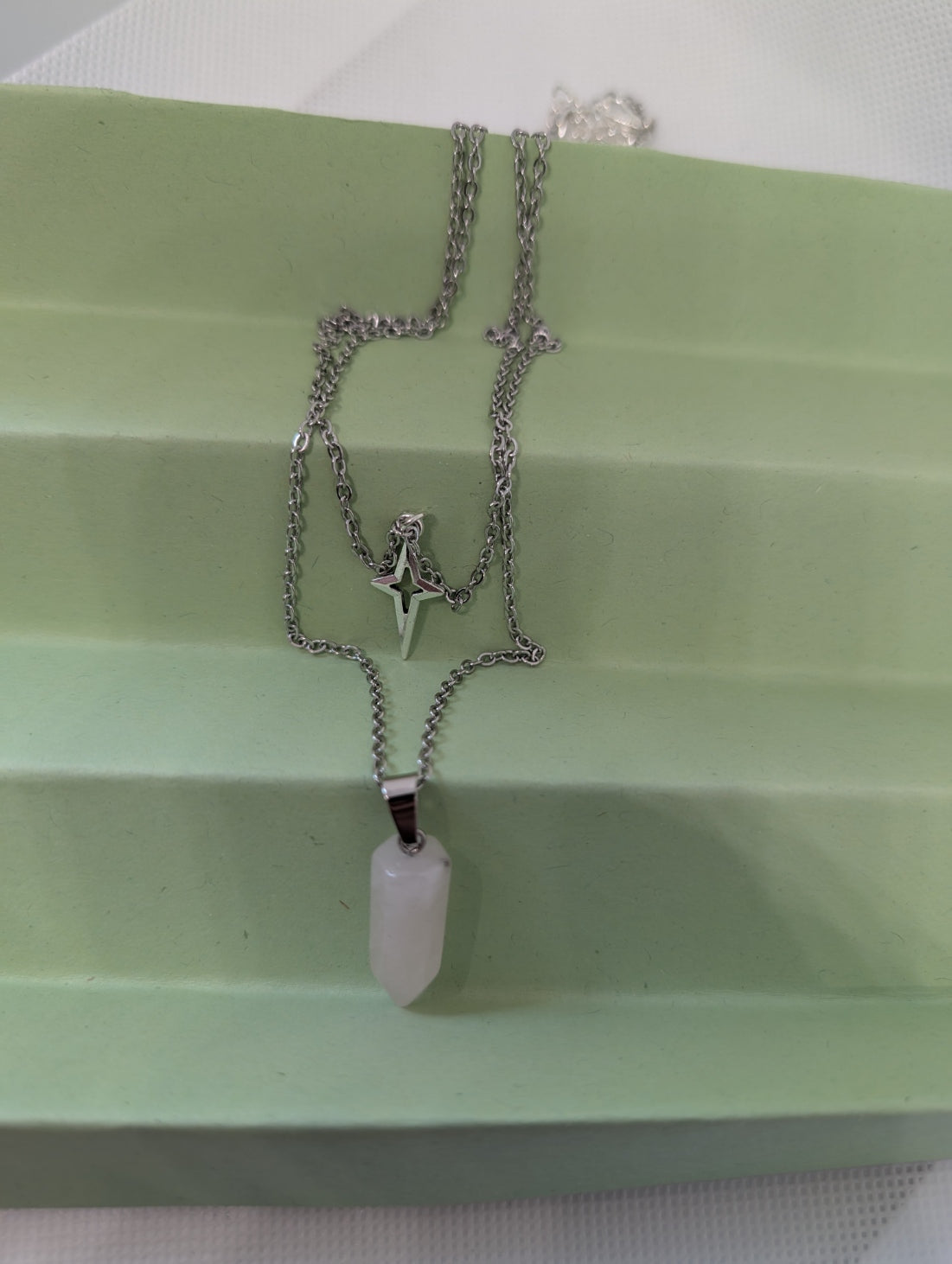 Rose Quartz & Silver Star Jewelry Set