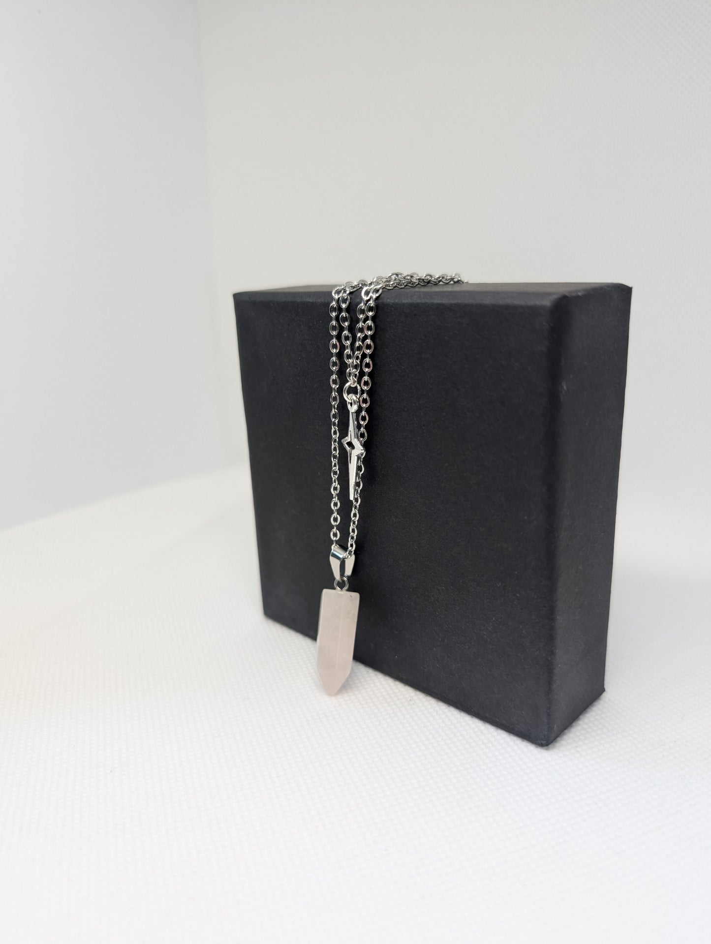 Rose Quartz & Silver Star Jewelry Set